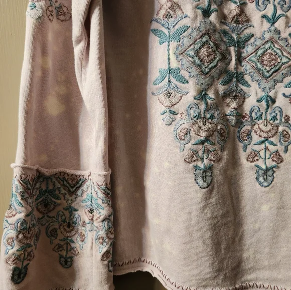 Sundance Zinnia Embroidered Sweatshirt Size Small - Picture 3 of 7